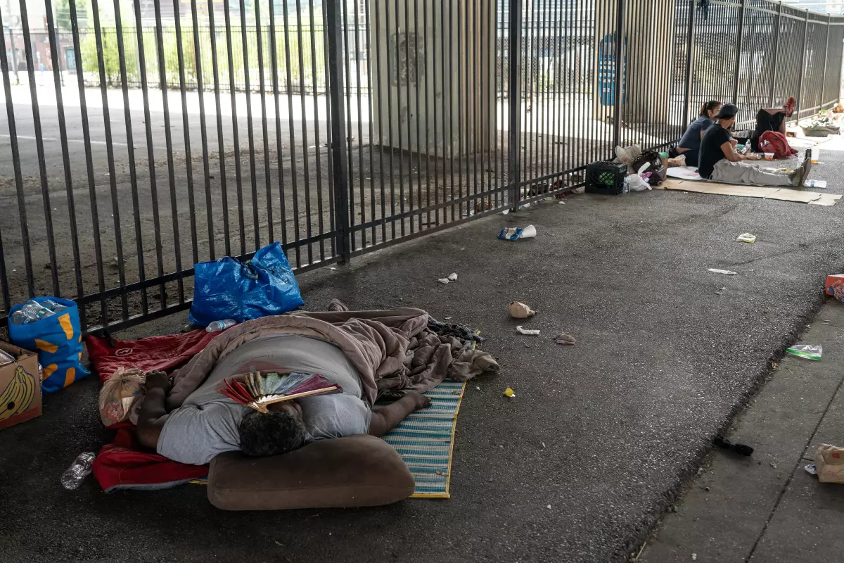 File photo: Homeless person in Texas.