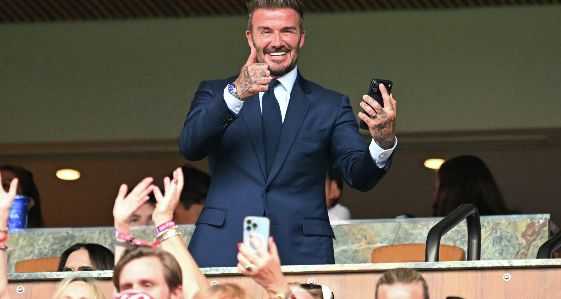 David Beckham stops for Texas barbecue before World Cup semifinal