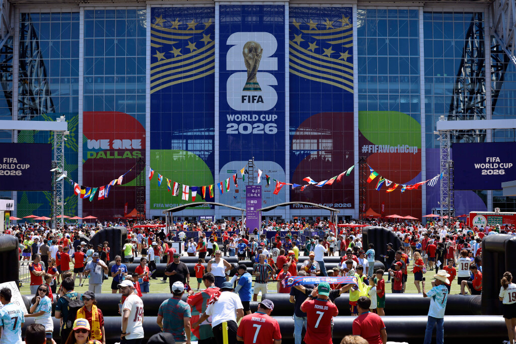 Celebs at Dallas Stadium for Spain-France World Cup semifinal