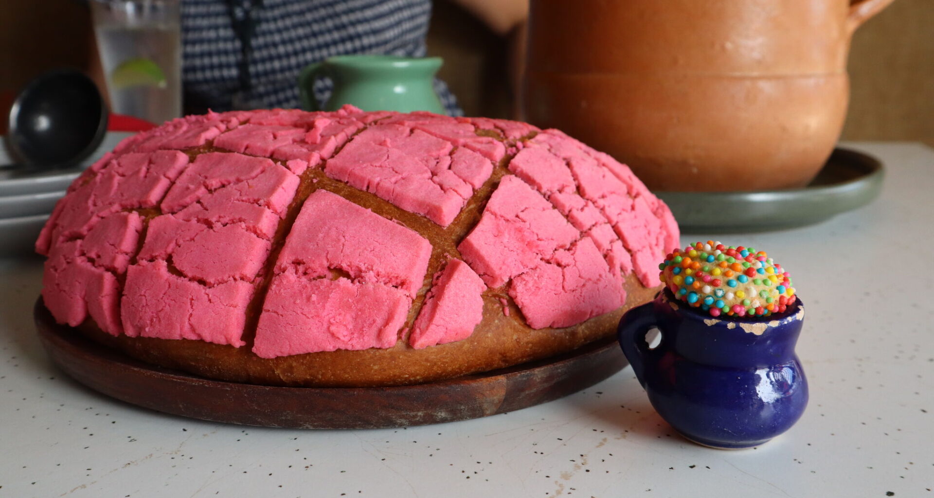 You're going to need a bigger plate. Meet the giant concha, now available at Panfila Cantina. 