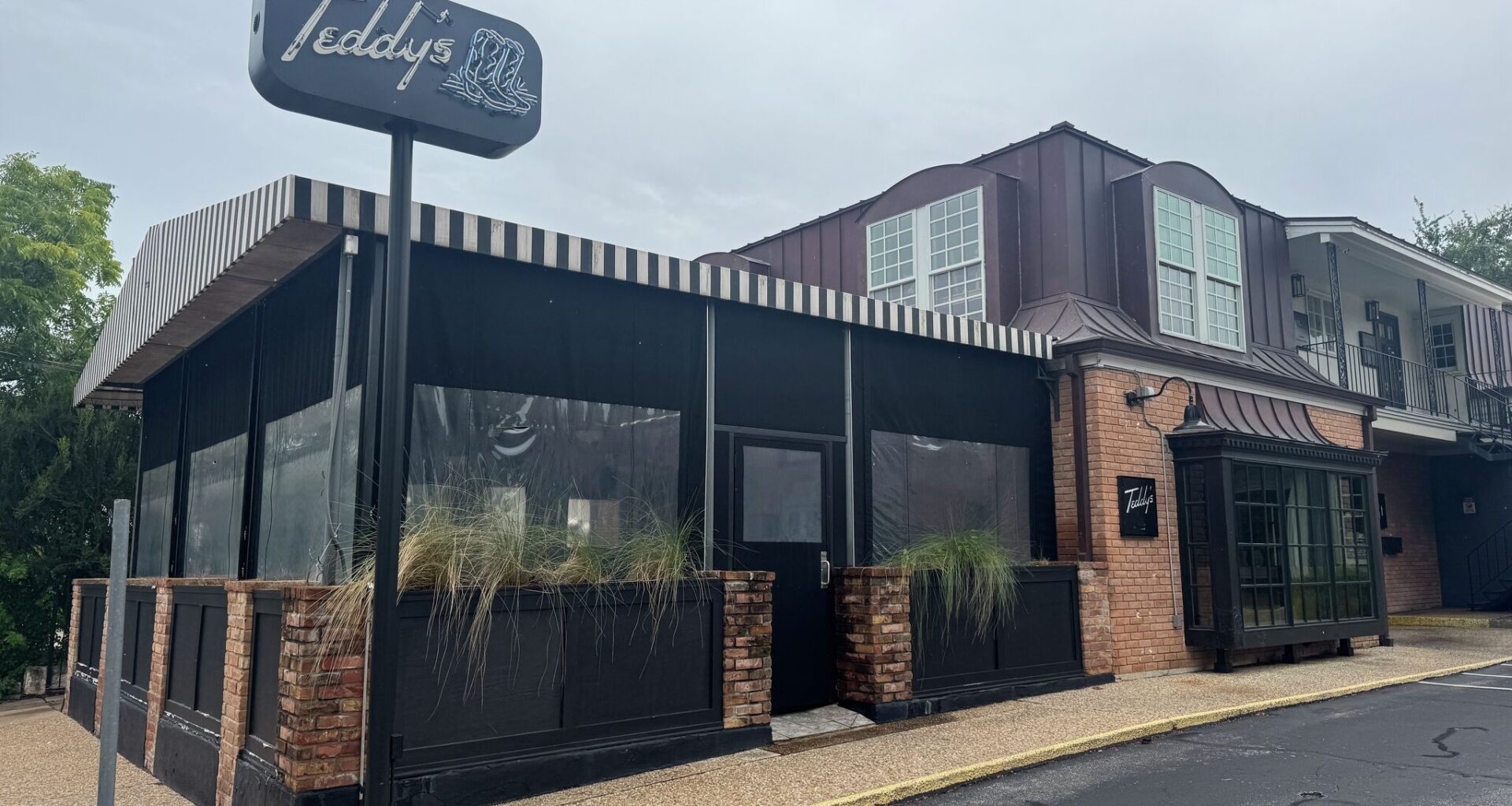 A peek inside the restaurant showed bare interiors at Teddy's 