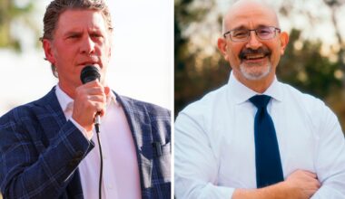 Bo French, left, won the Republican runoff for Texas Railroad Commission and faces state Rep. Jon Rosenthal, a Houston Democrat, in the November election. 