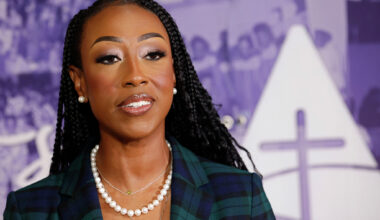 Former judge Amber Givens speaks during a news conference at Antioch Fellowship Church, Thursday, March 5, 2026, in Dallas, to lay out her plans after her win in the Dallas County district attorney's race in Tuesday's Democratic primary.