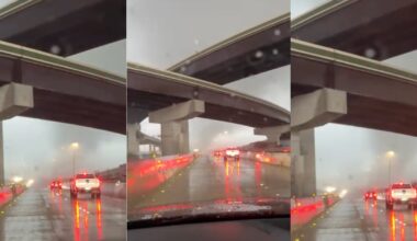 Tornado stalls commute on Loop 1604. This driver saw it all.