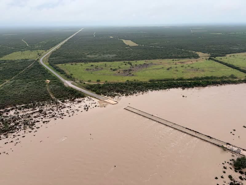 FM 481 bridge washed out in Uvalde County flooding