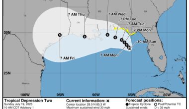 Tropical Depression Two forms in Gulf. Could it affect Texas?