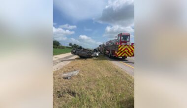 Two-vehicle rollover crash on U.S. Highway 183 causes injuries and traffic delays