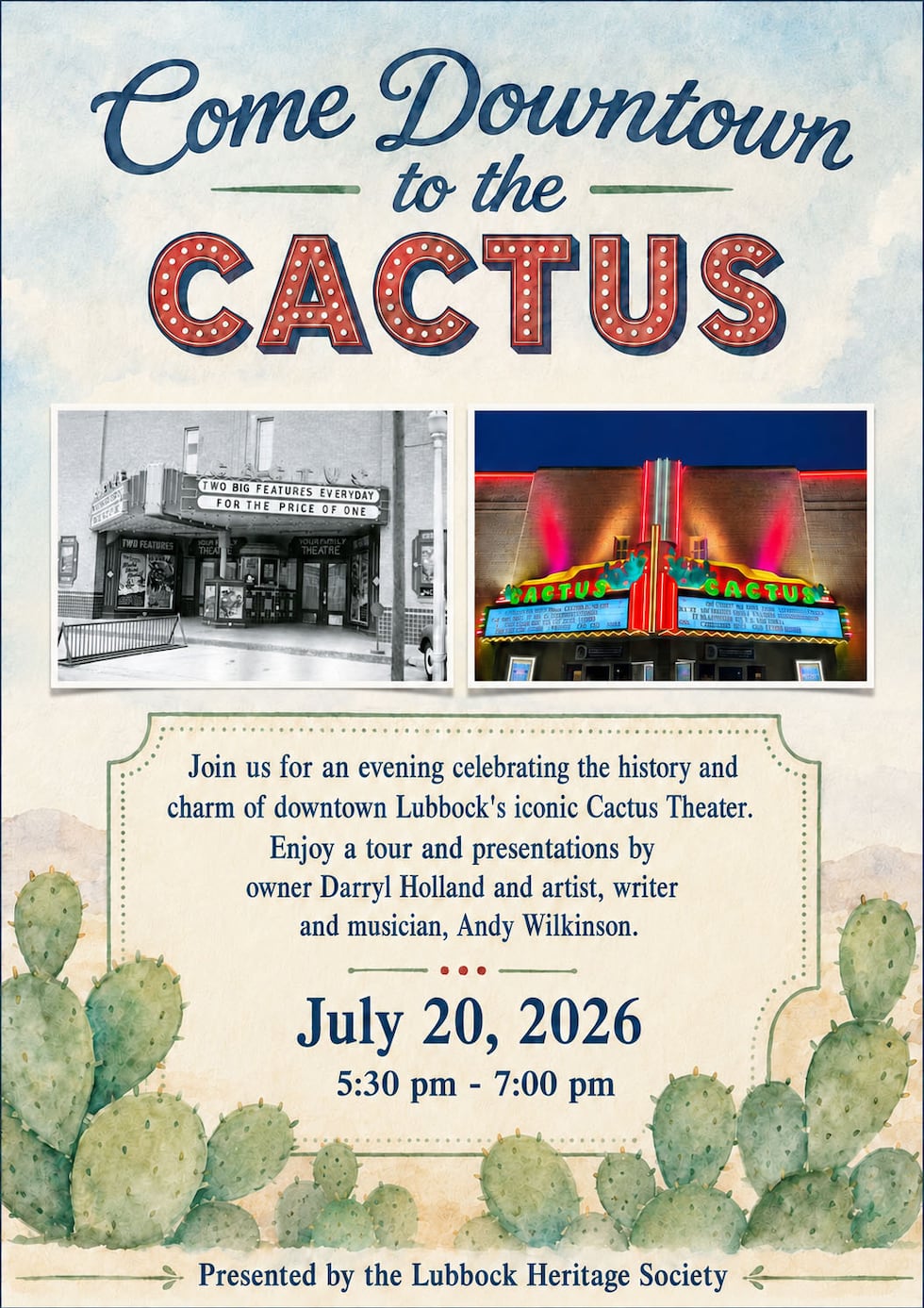 The Lubbock Heritage Society invites community members to experience the history, culture, and...