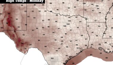 High heat: Here’s which Texas cities will hit 100 degrees Monday