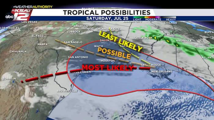 Near 100° for San Antonio this week, and an update on what will soon be Tropical Storm Bertha