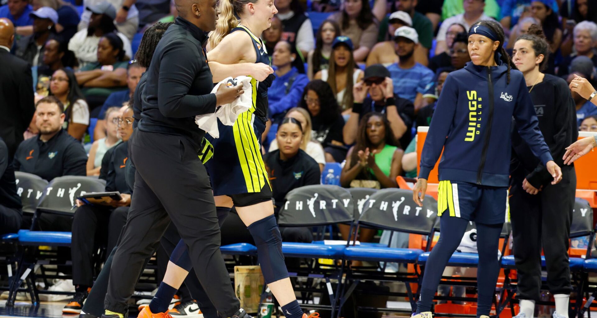 Wings star Bueckers out against Liberty but not in concussion protocol after hitting her head
