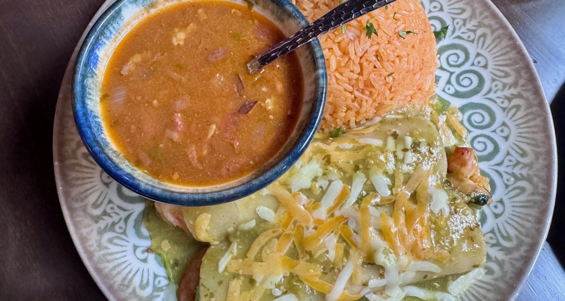 chicken enchiladas at Texano