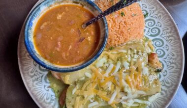 chicken enchiladas at Texano