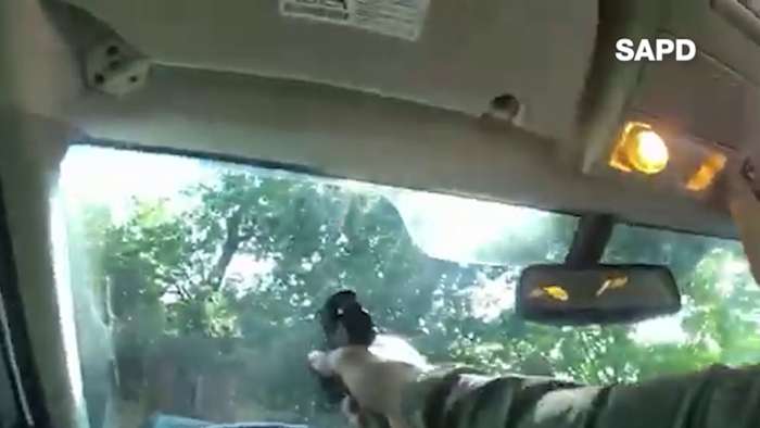 SAPD bodycam footage shows exchange of gunfire between officers, suspect on North Side