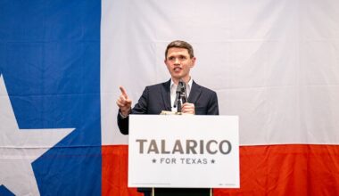 Woman shouts at James Talarico during Houston town hall