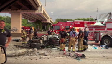 Houston crash: Vehicle falls from HOV lane onto Southwest Freeway, roadway closed