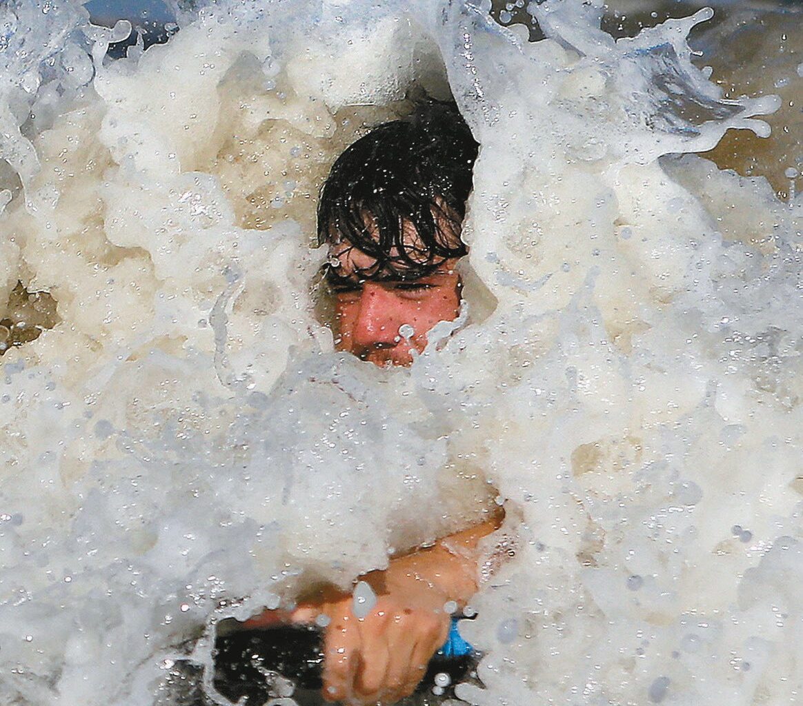In a froth - Port Aransas South Jetty