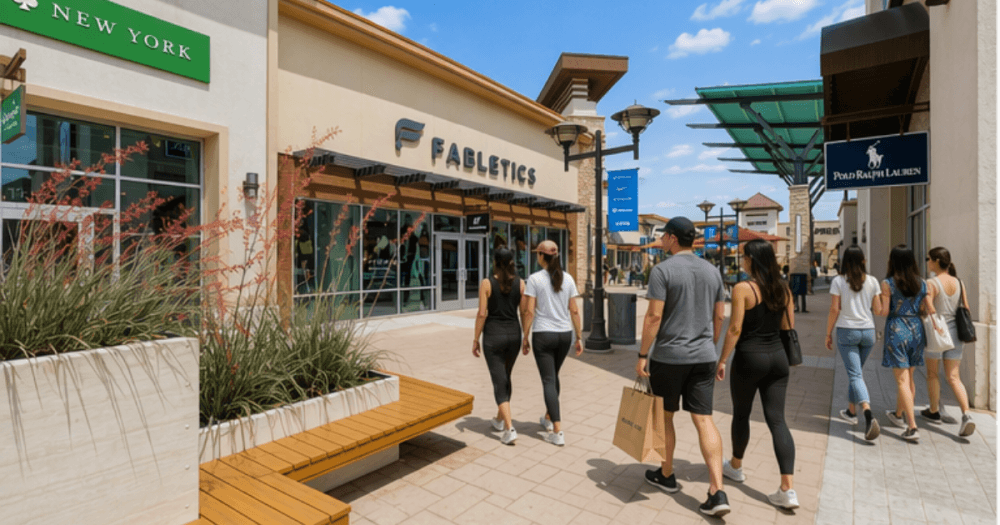 people walking past a Fabletics in fort worth