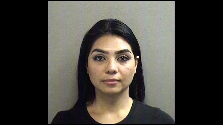 A booking photo of Mayra Velasquez.