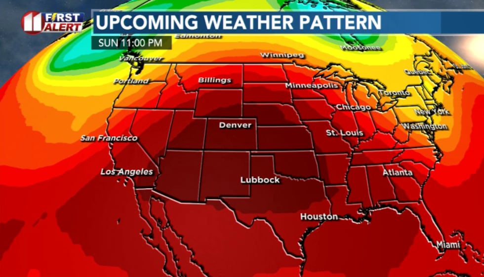 A dome of high pressure is helping to keep temperatures high this week