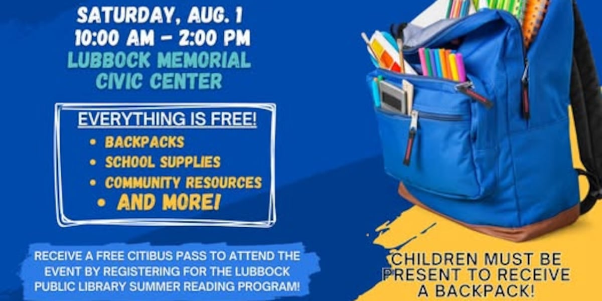 City of Lubbock, Texas Tech hosting Back-2-School Bash