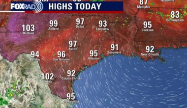 Houston weather: Heat wave builds Monday, triple digit heat possible this week
