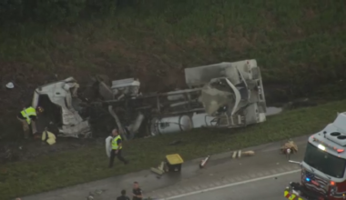 Hwy 99 concrete mixer crash impacting westbound lanes at Cypress-Rosehill, TranStar shows; truck company says driver hospitalized