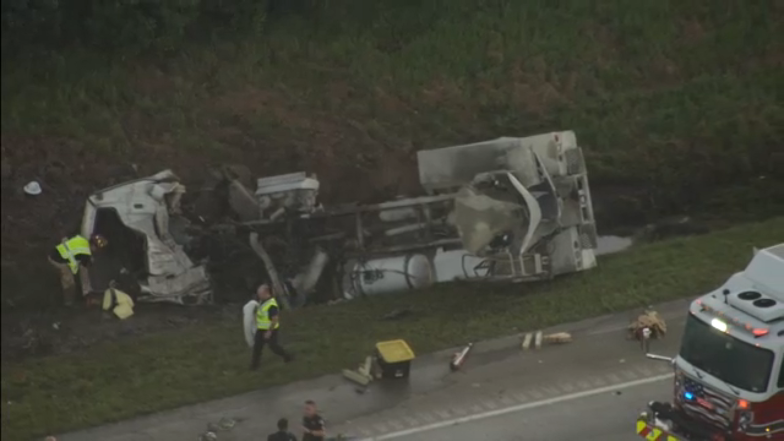 Hwy 99 concrete mixer crash impacting westbound lanes at Cypress-Rosehill, TranStar shows; truck company says driver hospitalized