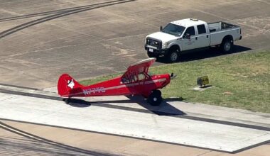 Small plane veers off runway at Arlington Municipal Airport