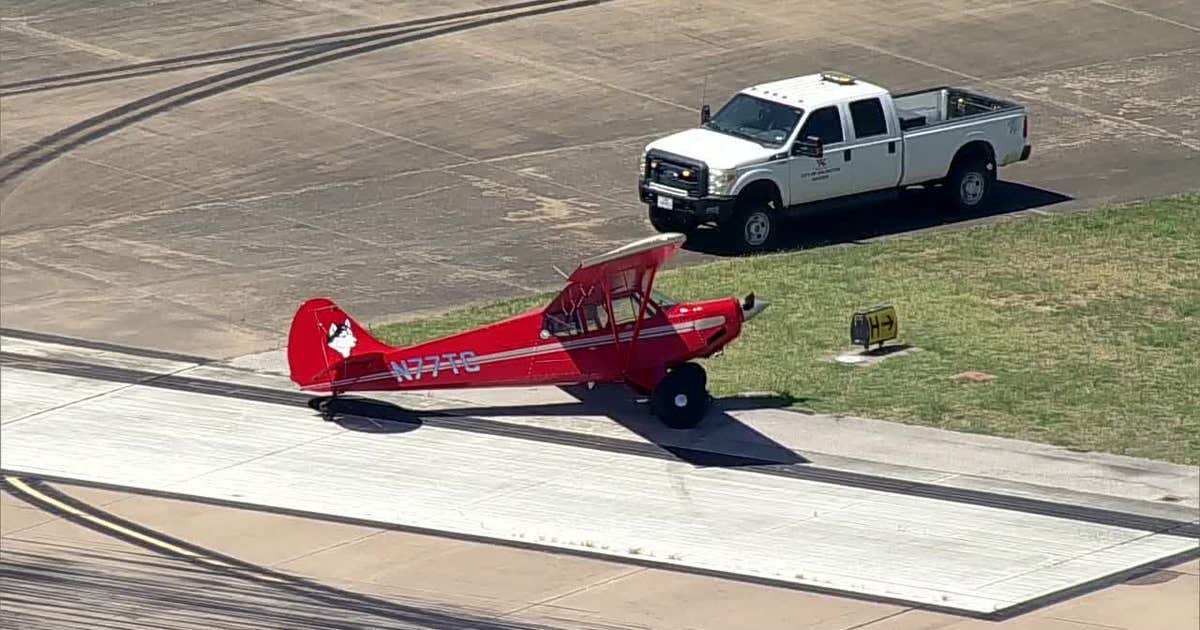 Small plane veers off runway at Arlington Municipal Airport
