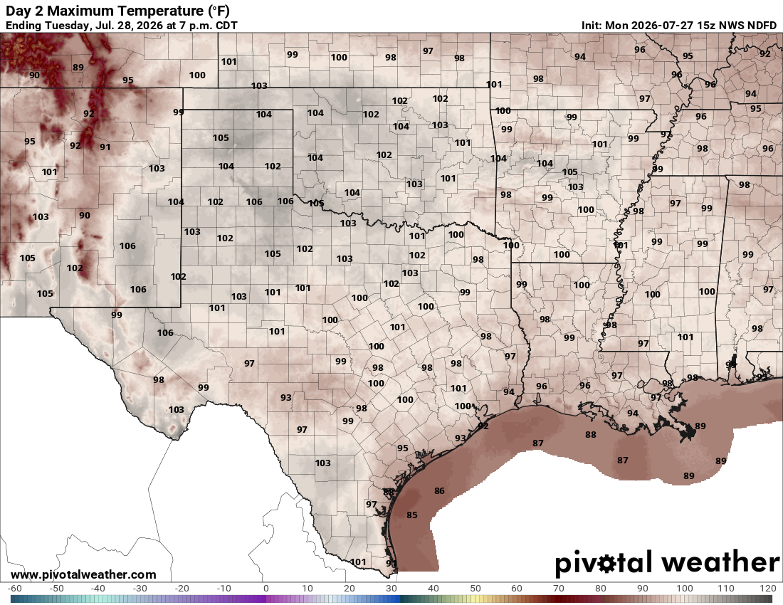 Heat dome brings hottest week yet in Austin in Central Texas