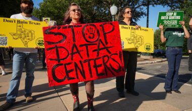 Texas Capitol data center protest and Senate hearing photos
