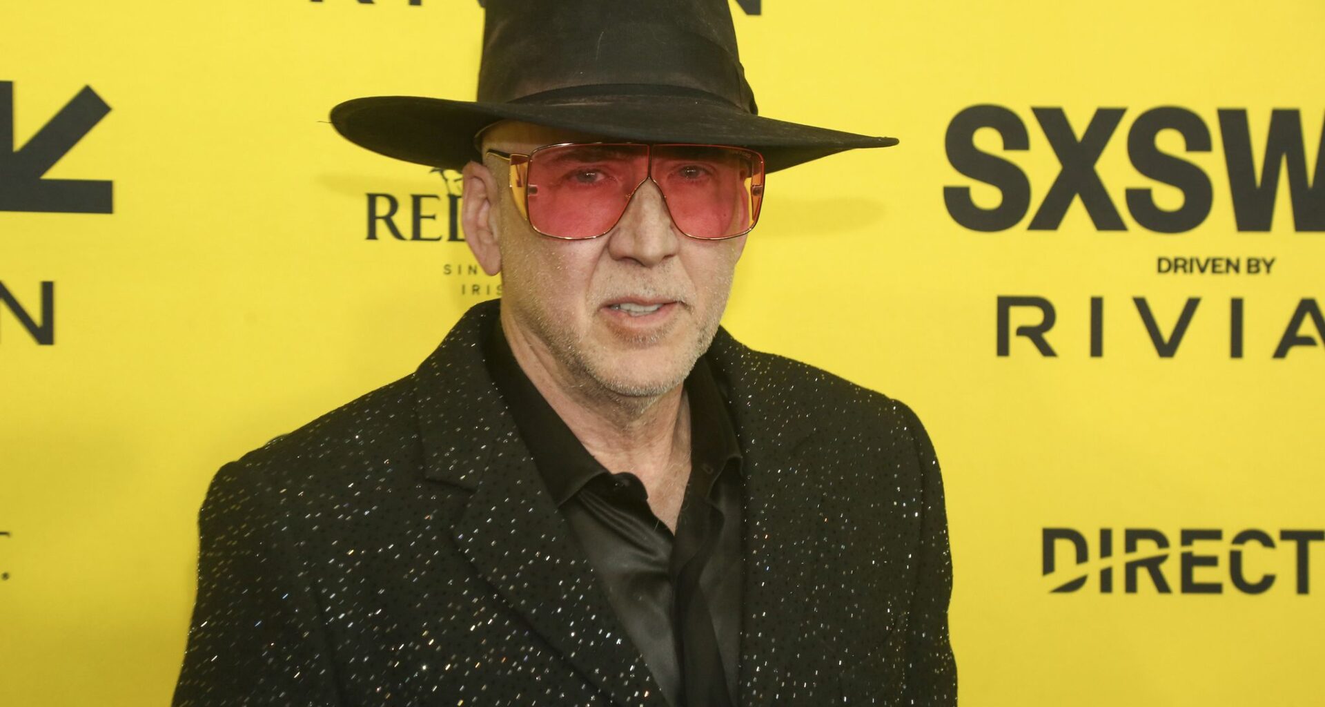 Nicolas Cage arrives for the the North American premiere of "The Surfer" at the Zach Theatre during the South by Southwest Film Festival on Monday, March 10, 2025, in Austin, Texas. (Photo by Jack Plunkett/Invision/AP)