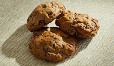 A view of cookies baked at Levain Bakery.