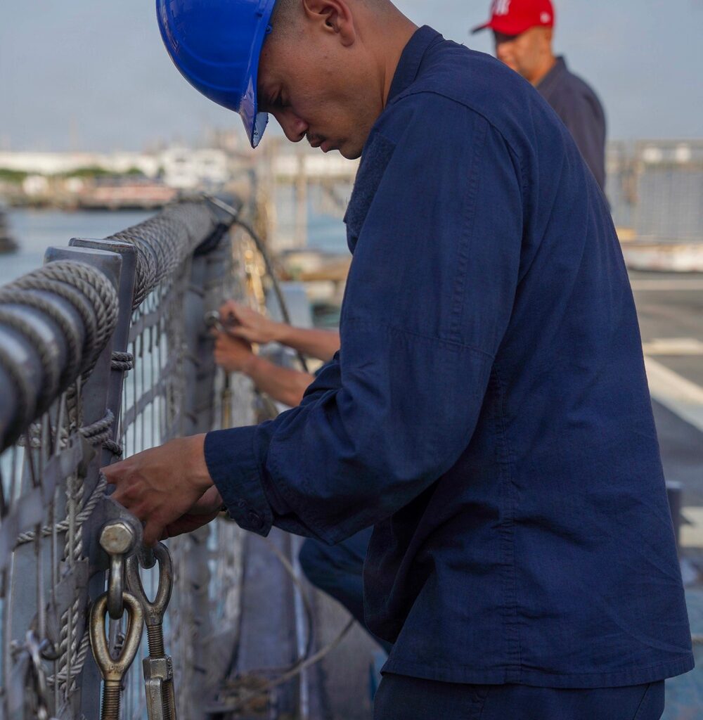 USS Cooperstown Conducts a Flip-Ship for Preventative Maintenance at Corpus Christi, Texas.