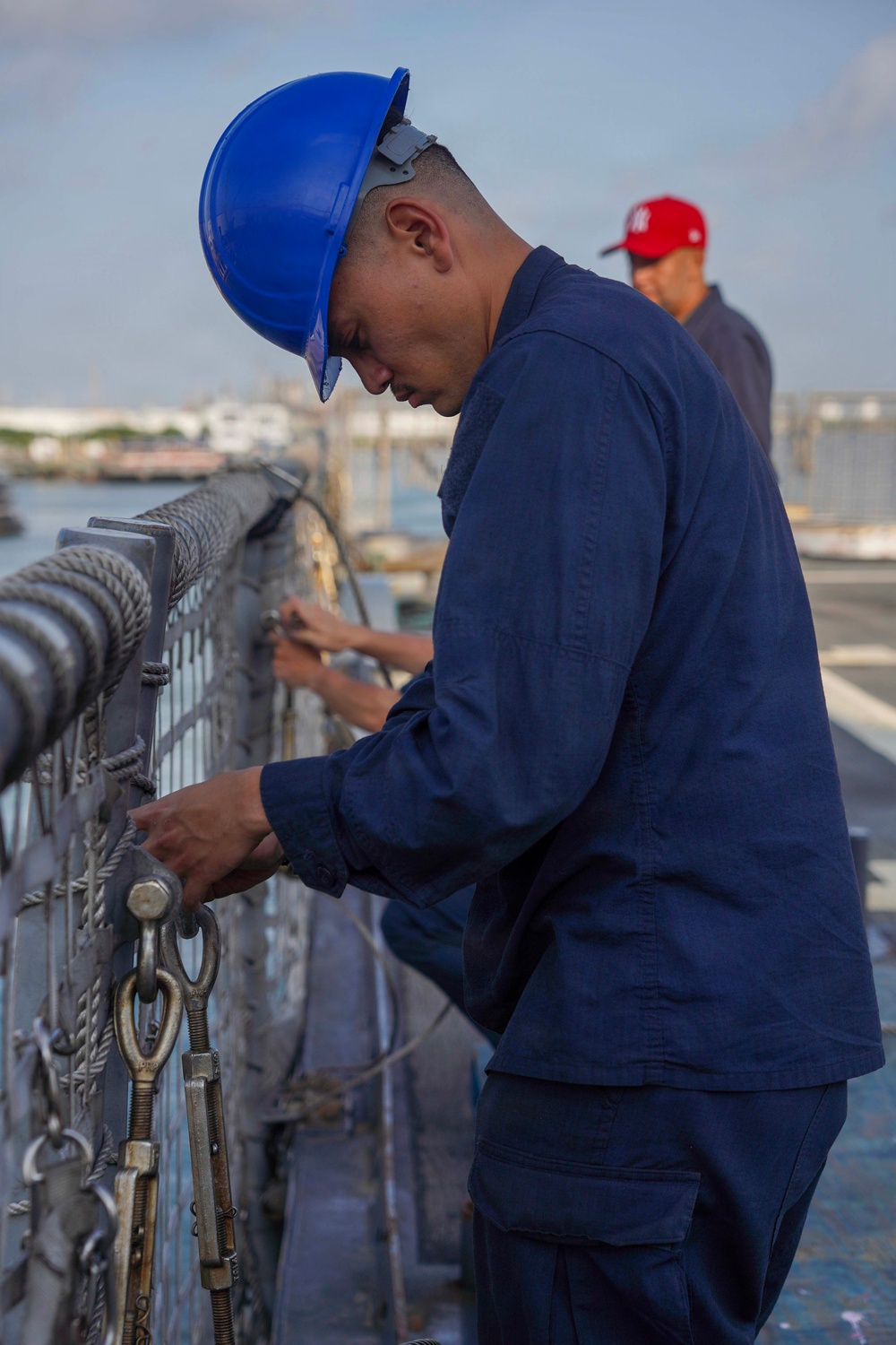 USS Cooperstown Conducts a Flip-Ship for Preventative Maintenance at Corpus Christi, Texas.