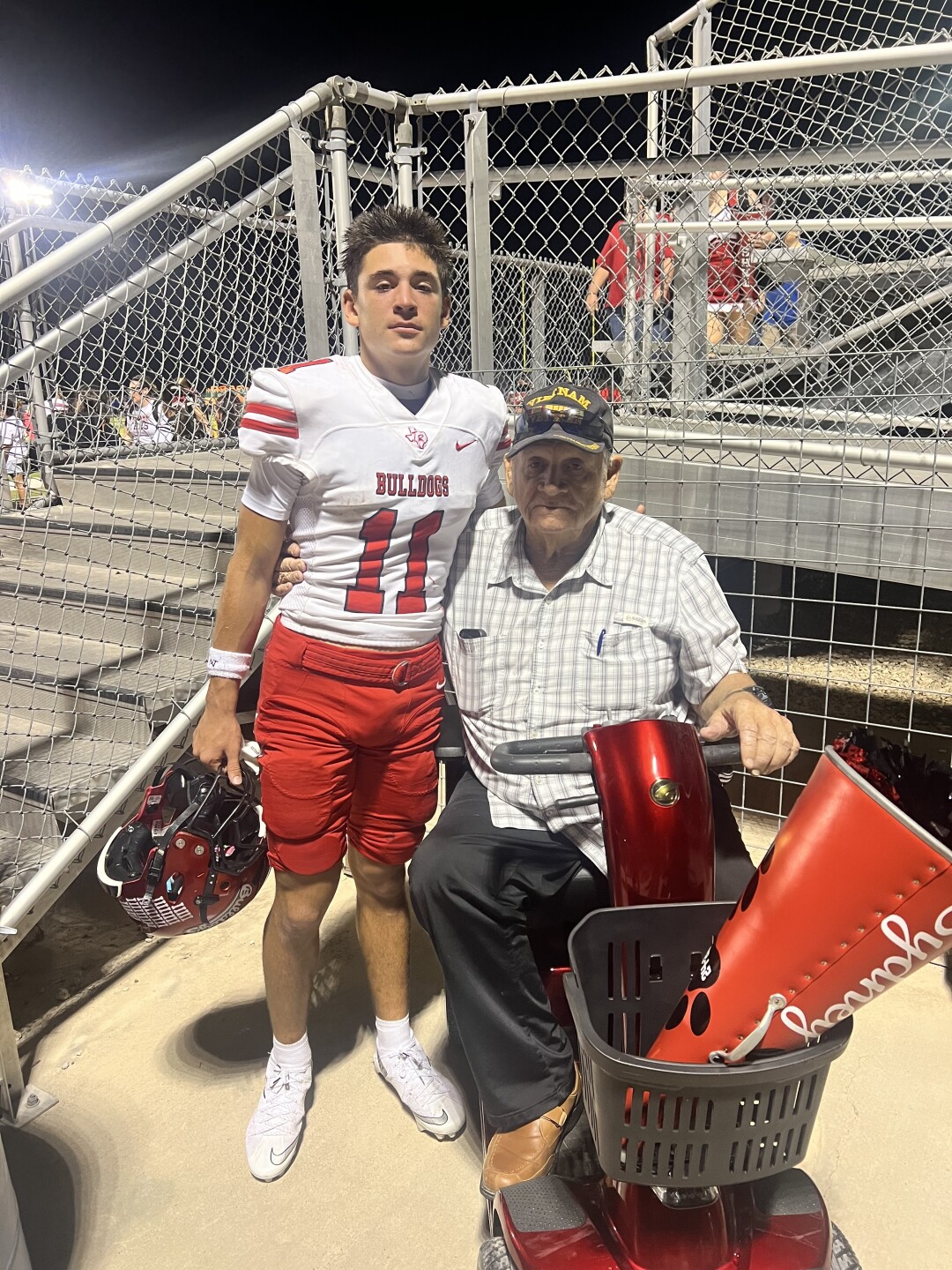 Three Rivers' Ethan Conn with his late grandfather Ronnie