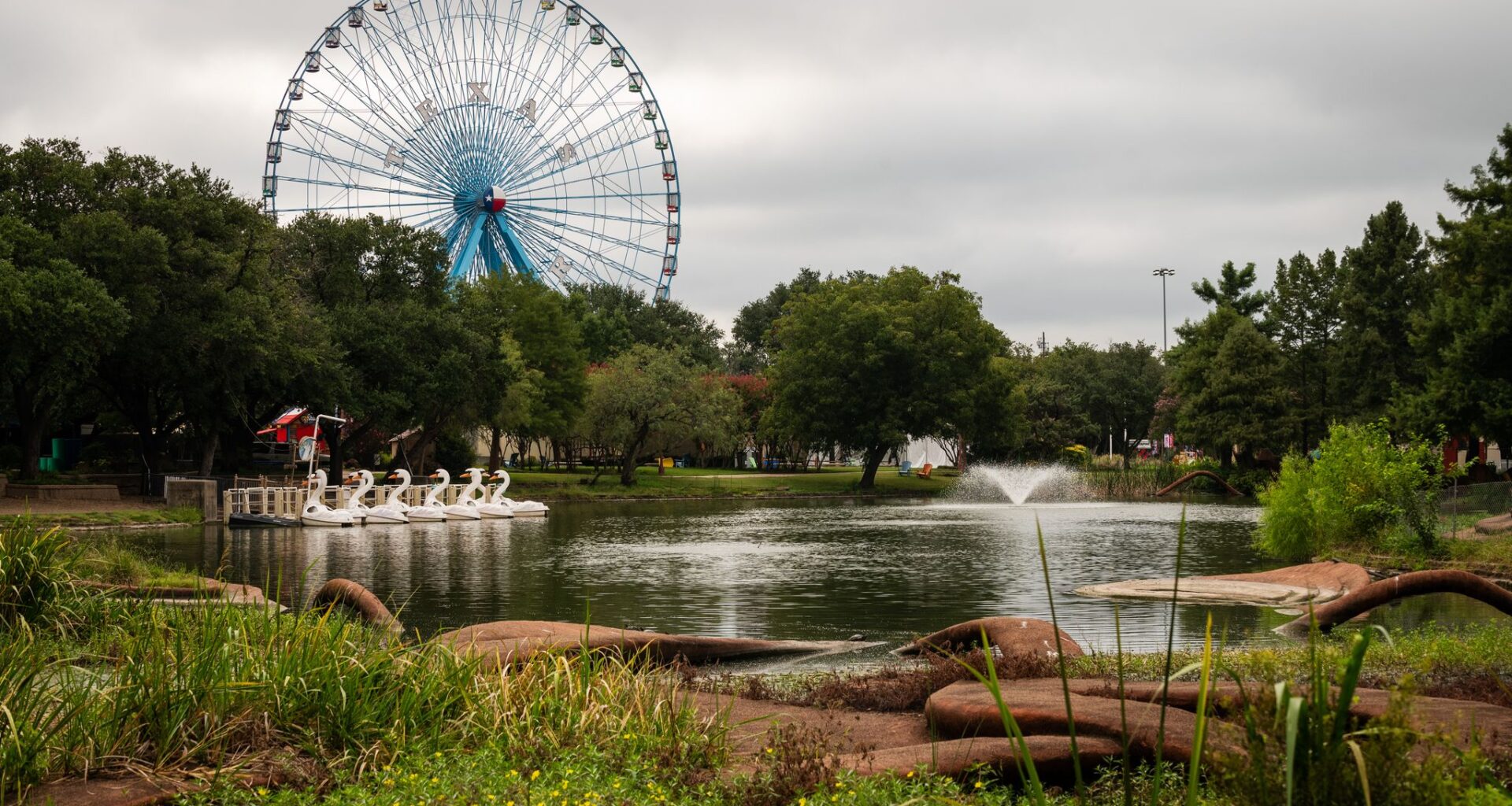 The Leonhardt Lagoon at Fair Park in Dallas, on Aug. 29, 2021.