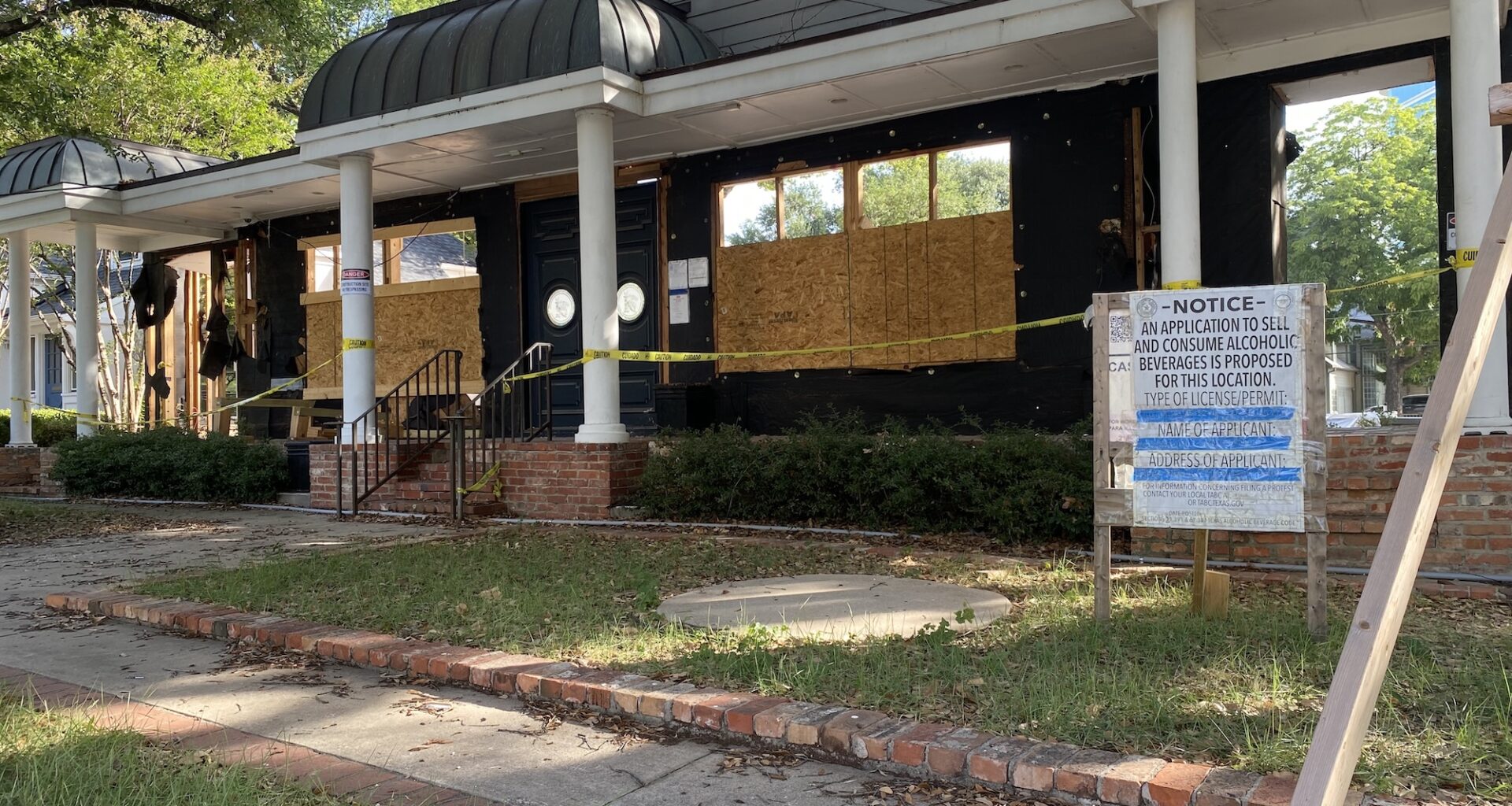 the front of a house with no back.