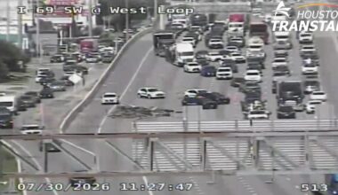 Houston traffic: Lanes closed on I-59 northbound at Chimney Rock due to crash