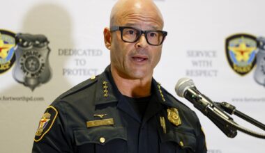 Fort Worth police Chief Eddie García speaks about two officer-involved shootings during a news conference at Bob Bolen Public Safety Complex on Thursday, July 30, 2026, in Fort Worth.