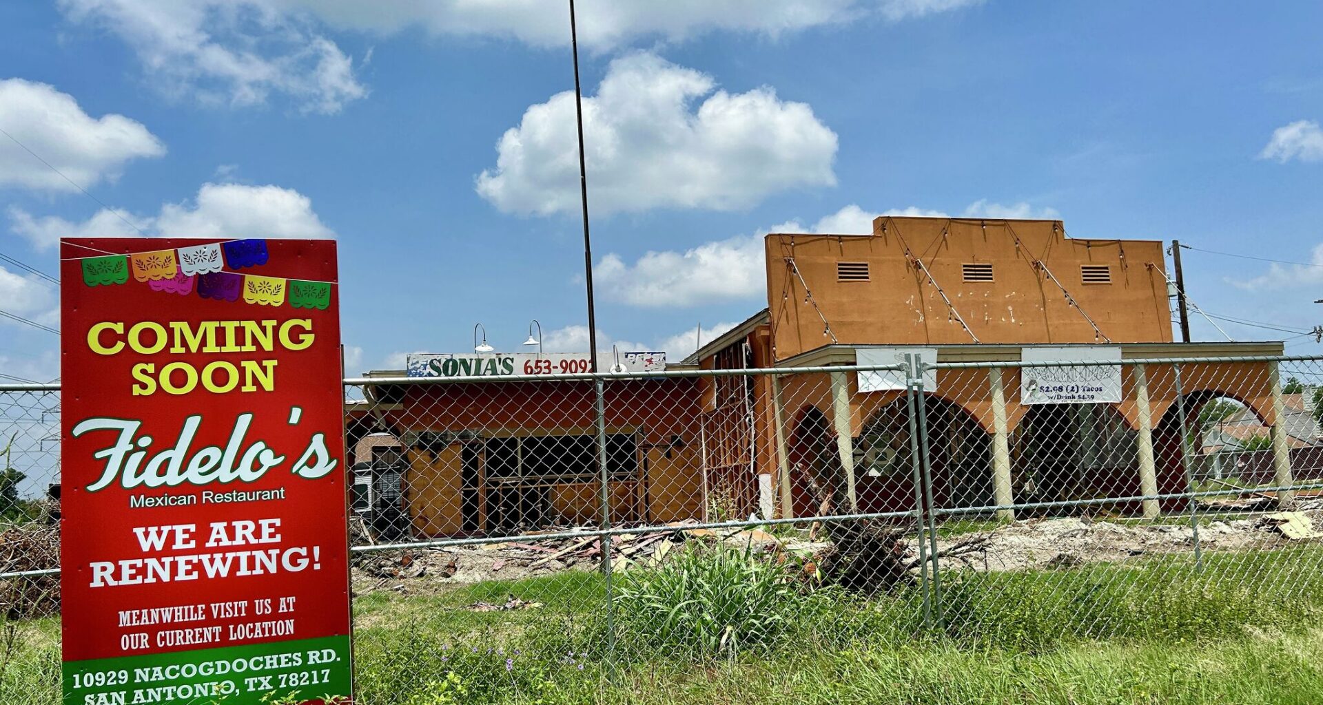 Fidelo's is relocating to a new address.