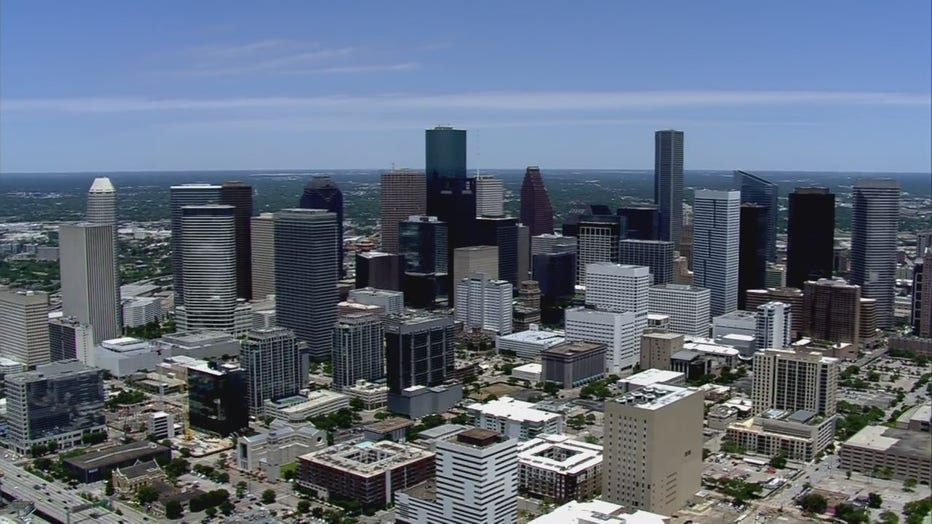 The skyline of Houston.