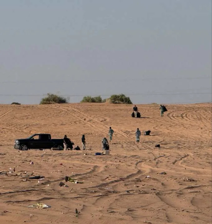 El Paso County Sheriff staff and jail inmates cleaning up Red Sands after Fourth of July celebrations on Monday, July 5. Photo courtesy of the El Paso County Sheriff’s Office.