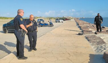 Truck driven into ship channel