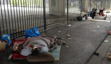 File photo: Homeless person in Texas.