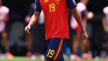 Soccer Football - FIFA World Cup 2026 - Round of 32 - Spain v Austria - Los Angeles Stadium, Inglewood, California, U.S. - July 2, 2026 Spain's Lamine Yamal during the match IMAGN IMAGES via Reuters/Jessie Alcheh
