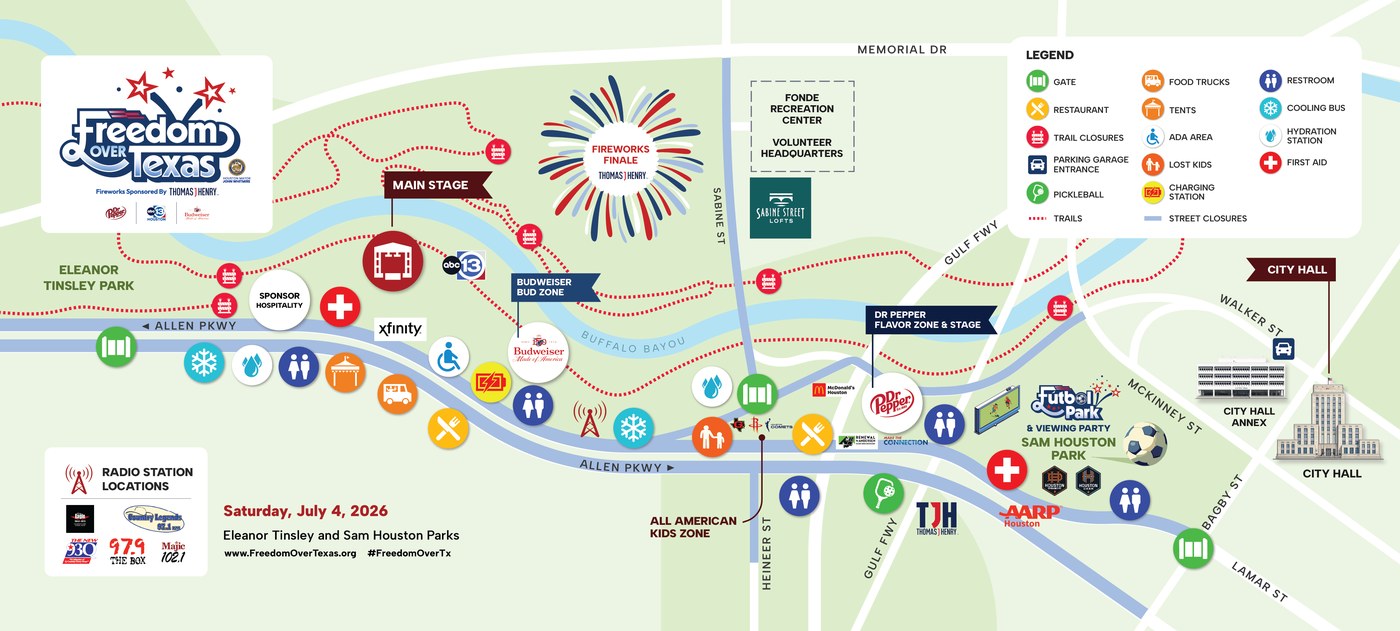 Freedom Over Texas Event Map Freedom Over Texas Event Map