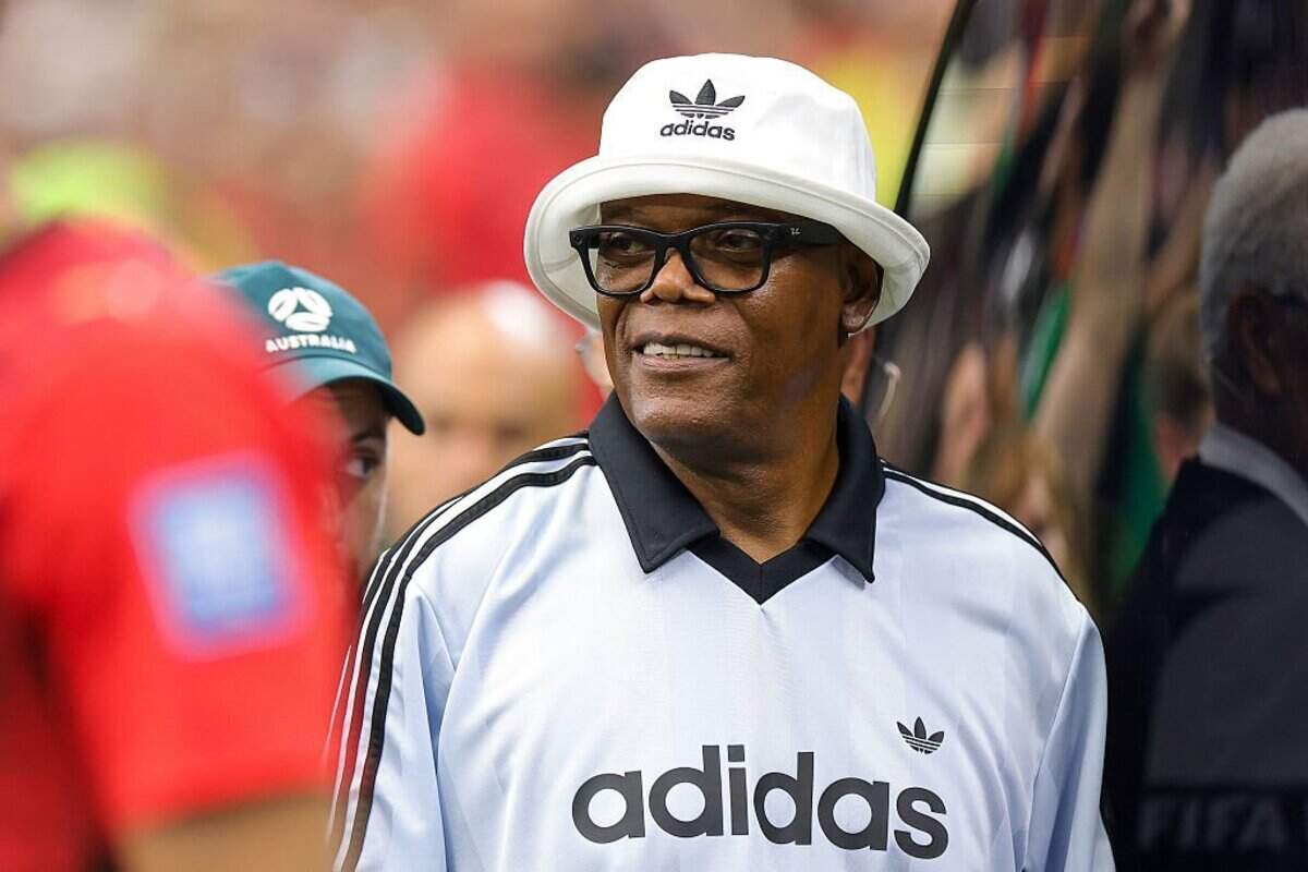 ARLINGTON, TEXAS - JULY 03: Samuel L. Jackson attends the FIFA World Cup 2026 Round of 32 match between Australia and Egypt at Dallas Stadium on July 03, 2026 in Arlington, Texas. (Photo by Alex Slitz/Getty Images)
