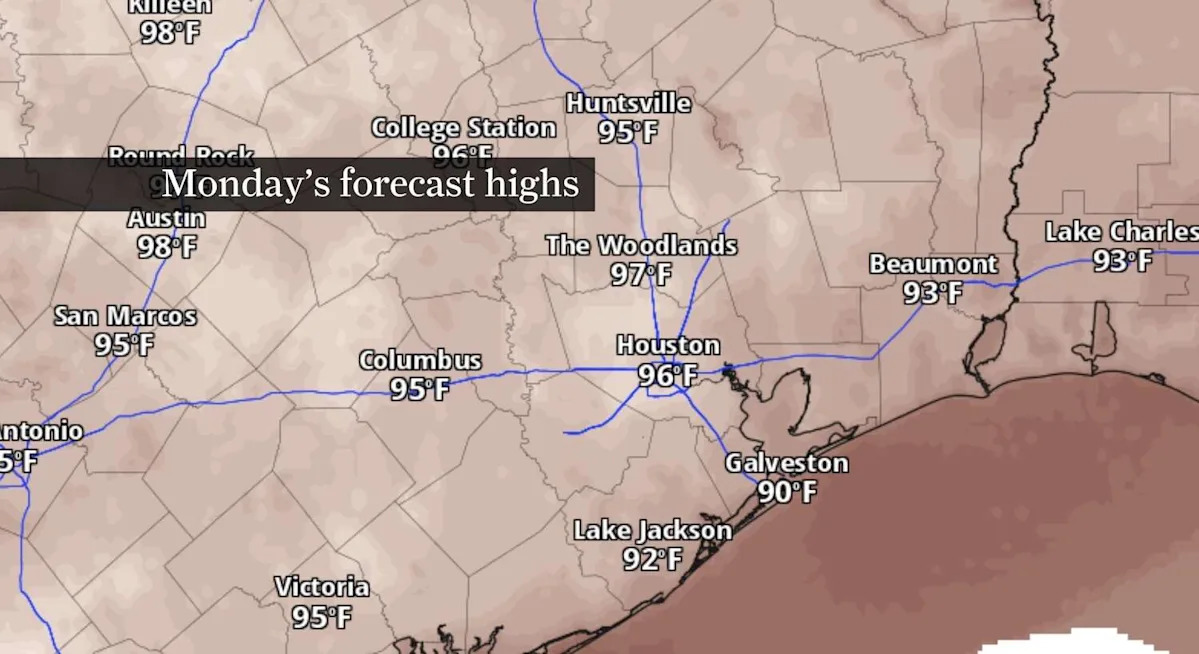 Houston could flirt with its first 100-degree day this week. Here's what history says